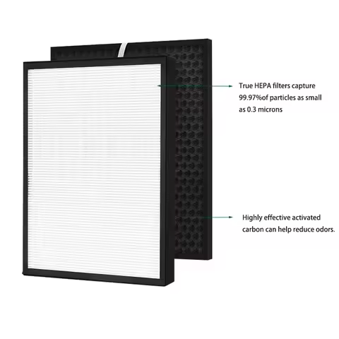 Air Purifier Filter True HEPA and Activated Carbon Filter Set Replacement For LEVOIT LV-PUR131 / LV-