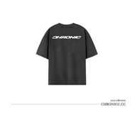 CHRONIC FTR LOGO-EMBROIDERY TEE WASHED DARK GREY / T-39