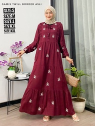 Barang Terlaris Gamis Twill Ori Pekalongan Jumbo Busui Polos Motif