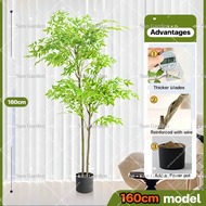 【Send flower pots】Nandina Artificial Plants big size 120/160cm Nearly Natural for Indoor and Outdoor