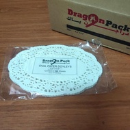 Oval Paper Doilies 4.5 x 6.5 inch - Cake Jar Liner - 100 pcs