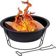 dobar® 35419 Lund Fire Bowl | Fire Pit with Stand | Patio Fire Made of Steel | Garden Fire Round | F