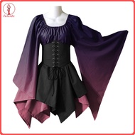fulaide Women Halloween Cosplay Dress Retro 80s Dress Women’s Halloween Gothic Cosplay Dress Vintage