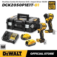 Dewalt Brushless Combo Kit Hammer Drill (DCD805) + Impact Driver (DCF850) 18/20V Max DCK2050P1E1T-B1
