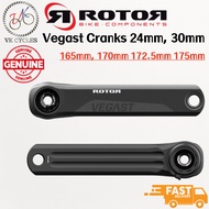 ROTOR Vegast Crank Arm 24mm/30mm 165-175mm Road Gravel TT Direct Mount 110×4 Lightweight