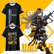 Hot Game Girls Frontline 3D T Shirt  Men Summer Short Sleeve Funny O-neck Tshirt AR15 404 UMP45 HK41