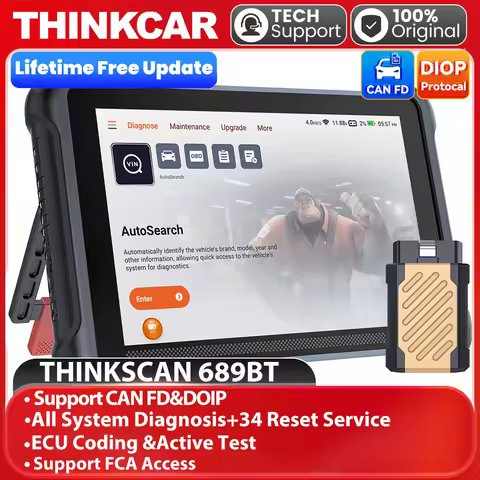 Lifetime Free Update THINKCAR THINKSCAN 689BT OBD2 Diagnostic All System Diagnosis ECU Coding Bi-dir