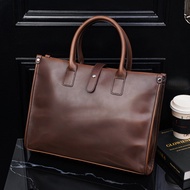 sling beg lelaki beg lelaki murah Wholesale Ready Stock Men's Handbag Crazy Horse PU Leather Retro B