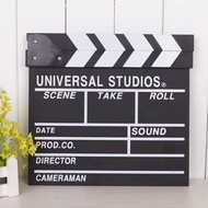 Movie Clapper Board, Wooden Director Scene Clapperboard TV Film Action Clapper Board Cut Prop Film P