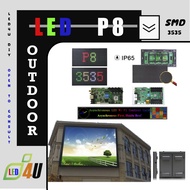 LED P8 ป้ายวิดีโอ ป้ายภาพ ป้ายข้อความ สำหรับภายนอกอาคาร SMD3535 Scan 5S Chip SM16208 ระดับสีเทา 4096