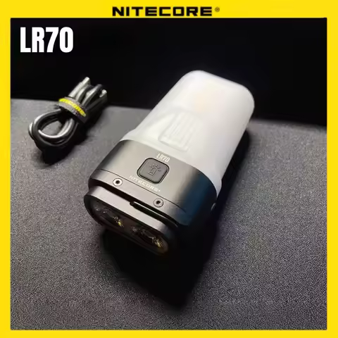 NITECORE 2-in-1 LR70 Rechargeable Lantern Flashlight 3000Lumens Camping Lantern Built-in Battery Hik