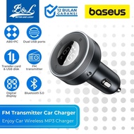 Baseus CAR Charger Dual USB 17W FM Transmitter Bluetooth 5.0 TF Card Aux ENJOY CAR Series