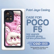 Latest P0C0 F5 Case - P0C0 F5 - Cute07 Motif - Premium Glossy Softcase Hardcase Material - P0C0 Putr