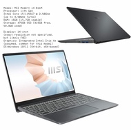 BC MSI Modern 14 B11M is a Lightweight Stylish Laptop 11th Gen Intel Core i5-1155G7 up to 4.50GHz Tu