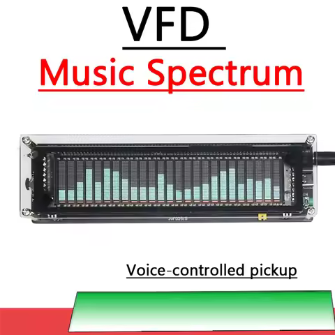 VFD Music Spectrum CLOCK Display Level Indicator rhythm Analyzer Audio Atmosphere light USB TYPE-C 5