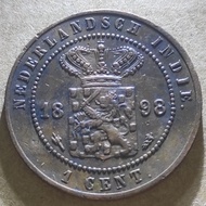 Koin Netherland Indies 1 Cent Tahun 1898 (1) 