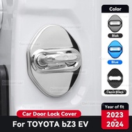 For TOYOTA BZ3 EV 2023 2024 Car Door Lock Protection Cover Stainless Steel Auto Interior Trim Decora