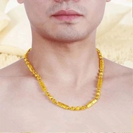 AT/🧨Vietnam Alluvial Gold Necklace Gold Necklace Men Gold-Plated Necklace Gold Necklace Power Style Personalized Trendy