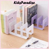 4-Grid Bookend Stand Multi-Grid Desktop Fixed Book Storage Rack for Student Desk Bookshelf