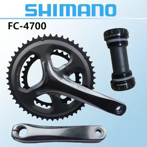 Shimano Tiagra FC 4700 road bike Crankset 2x10 Speed 34-50T 36-52T 170mm and RS501 BBR60 Bottom Brac