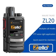 Ruyage ZL20 Zello Walkie Talkie 4G พร้อมกับซิมการ์ดวิทยุบลูทูธระยะยาวสองทางที่มีประสิทธิภาพ J46 Radio100km