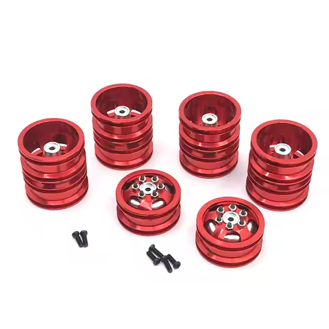 For WPL 1/16 B14 B16 B24 B36 C14 C24 C34 Feiyu Six Wheel Drive Wheel Hub Tire 6WD Wheel Hub Black Re