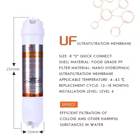 A70Z Fafa】8Inch 1/4Inch Water Purifier Filter Quick Connect Filter Elements UF Ultrafiltration Membr