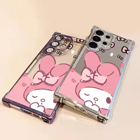 Cartoon My Melody Case for Samsung Galaxy S23 S25 Ultra S20 FE S24 s24fe S25 Plus S22 Ultra s24ultra