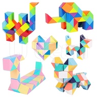 24 Segments Rainbow Magic Ruler - Transformable Cube - Twisting Snake Cubes - Children's Puzzle Fidg