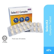 SELECK2 Complex Tablet 60's -Tablet, Vitamin D3, Vitamin K2 Nutriliv Healthcare