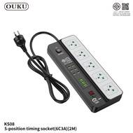OUKU ปลั๊กสายต่อพ่วง ชาร์จเร็วได้ 3 พอร์ต USB + 6 พอร์ต PD + 5 ช่องเสียบปลั๊กไฟ ป้องกันไฟกระชาก ความ