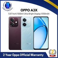 Oppo A3X 4G (4/64GB) (4/128GB) | 6.67" Inches | Snapdragon 6s Gen 1 | 5100mAh | 2 Years OPPO Warrant