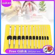 uukendh Stainless Steel Knitting Needles Set Needle Yarn Sewing Weaving Tapestry Bent for Crochet La