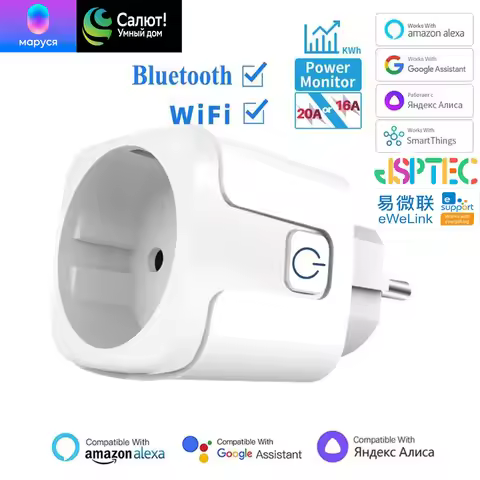 EWelink WiFi Smart Socket With Power Monitoring Smart Plug Timing Voice Control Work with Alexa Goog