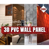 Dinding PANEL 3D PVC Batu Tembok Gaming wall living bathroom dining bedroom wall interior exterior/wainscoting