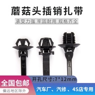 Car Electric Vehicle Pin Type Airplane Head Oval Nylon Cable Tie Mushroom Head Cable Tie Open Hole 7