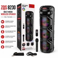 ZQS8302 Portable Bluetooth Speaker Triple 8" Super Bass Outdoor Party speaker Karaoke Sound System W
