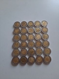 香港:洋紫荊:(10元硬幣):全部1994年:風水錢:共30個