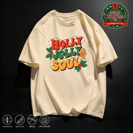 mm_home8 T-Shirt Plain Color Round Neck Simple But Stylish Christmas Screen Print Wear It And Look F