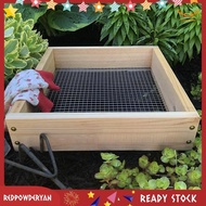 [Stock] 1 PCS Raw Rutes Cedar Garden Sifter Wood+Metal Hand Held for Compost, Dirt and Potting Soil Rough Sawn Sustainable Cedar