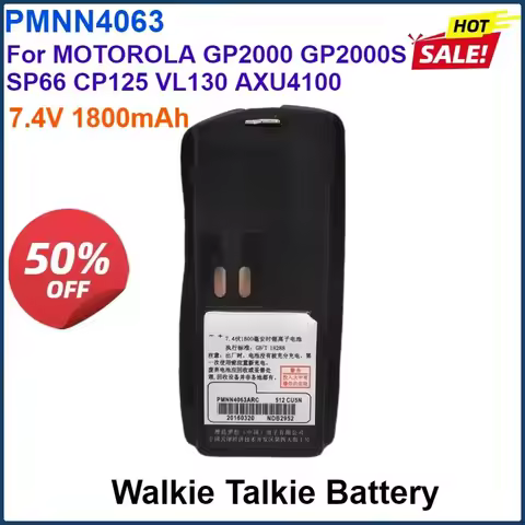 7.4V 1800mAh PMNN4063 Replacement Battery For MOTOROLA Walkie Talkie GP2000 GP2000S SP66 VL130 AXU41