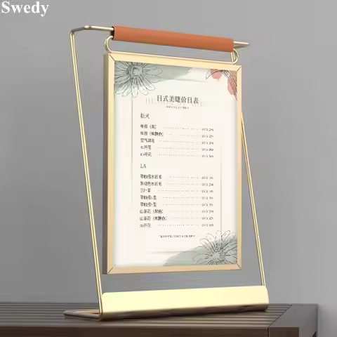 8 Inch 225x175mm Beauty Salon Skin Nail Metal Table Price List Menu Holder Wedding Photo Frame Acryl