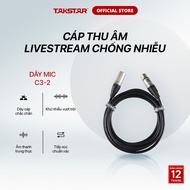 Genuine XLR-XLR Takstar C3-2 Microphone Cable, 3m Long, Connects Microphone to Sound Card,