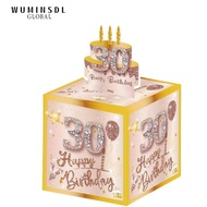 WUMINSDL Birthday Pull-Out Money Gift Box, 16th/18th with Card Money Roll Gift Box, Money Bouquet  P