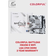 COLORFUL BATTLE AX H610M-E WIFI V20 MOTHERBOARD - WHITE COMBO DEAL INTEL I5 12400F 14400F 12100F 124