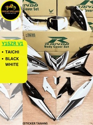 (STICKER TANAM/AIRBRUSH) RAPIDO COVER SET YAMAHA Y15 Y15ZR V1/V2 TAICHI BLACK WHITE