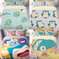 寵物小精靈 床單套裝 床上用品 小火龍 枕頭 床笠 被套 pikachu 卡比獸 奇異種子 伊貝 車厘龜 比卡超 送禮 pokemon 耿鬼 車厘龜