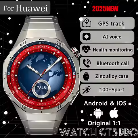2025 For HUAWEI Watch GT5 Pro GPS Tracke Smart Watches Men 1.52"AMOLED Heart rate Waterproof Bluetoo