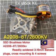 BRUSHLESS MOTOR A2208-8T/2600KV