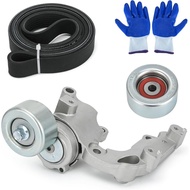 Drive Belt Tensioner and Idler Pulley Serpentine Belt Kit Compatible with Lexus IS250 ES350 Rx350 fo